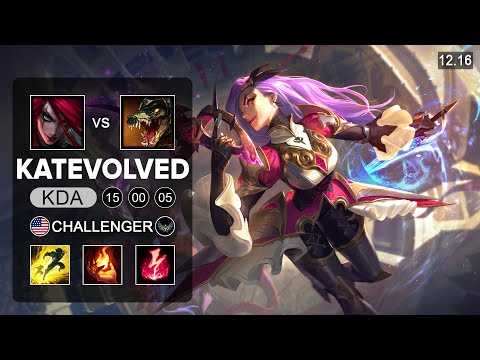 KatEvolved Katarina vs Renekton Mid - NA Challegner - Patch 12.16 Season 12