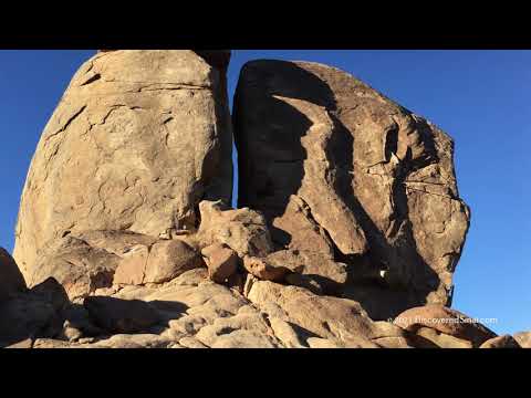 Erosion at the base of the split Rock of Horeb in Arabia!! (Jan. 2017)