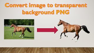 Convert an image of any format to transparent background PNG using powerpoint