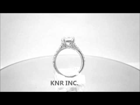 14K WHITE GOLD CUSHION CUT DIAMOND ENGAGEMENT RING 1.59CTW - KNR INC - 271