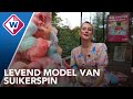 Model omgetoverd tot suikerspinmonster bij LAM museum - OMROEP WEST