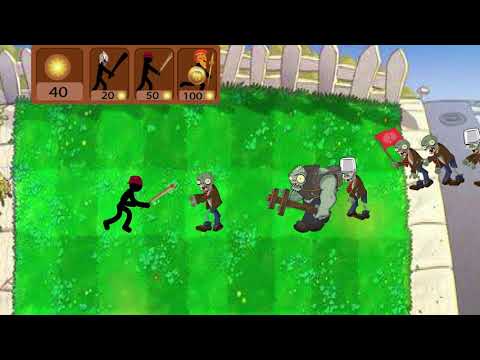 Stick war legacy vs Plants vs Zombies  | Swordwrath, Giant Boss and Spearton Video