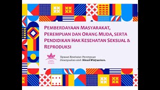 Pemberdayaan Masyarakat, Perempuan & Orang Muda, Serta Pendidikan HKSR