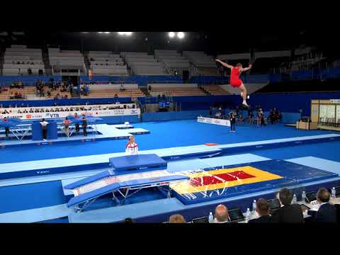 ODINTSOV Aleksandr (RUS) M - 2019 Trampoline Worlds, Tokyo (JPN) - Qualification Double Mini R2