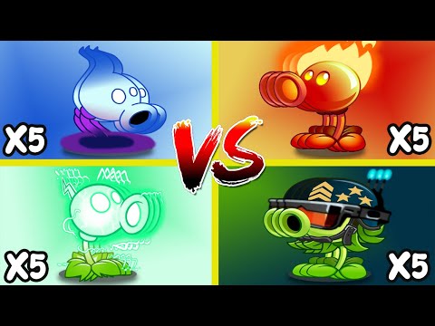 Best 4 Peashooter Plants MAX LEVEL Battles - Which Pea Will Win? - PvZ 2 Plants vs Plants