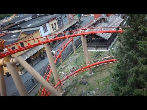 Back row point of view footage of Canyon Blaster