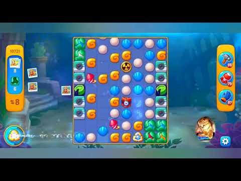 фишдом 2022  #  10721 уровень - прохождение без бустеров # Fishdom,   10721  level - no Boosters.