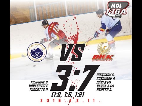 MOL147 HK Beograd - Debreceni HK 3:7 (1:0, 1:5, 1:2) 2016.12.11