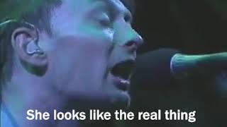 &quot;Fake Plastic Trees&quot; - Radiohead - Live with Lyrics - Glastonbury 2003
