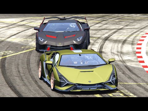 Lamborghini Sian vs Lamborghini Alston SC18 - Top Gear Track