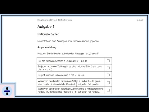 Mathematik Matura Haupttermin 2020/21 Aufgabe 1 | Matree