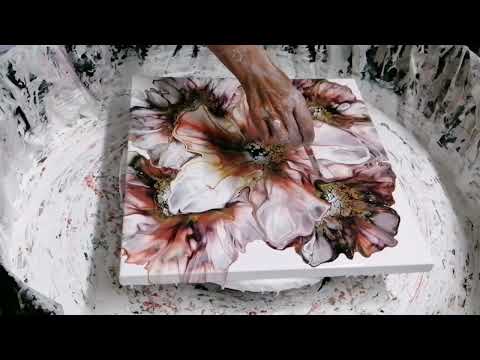 #1. Modified Bloom | Acrylic Fluid Pouring | Bloom Technique | Abstract Painting