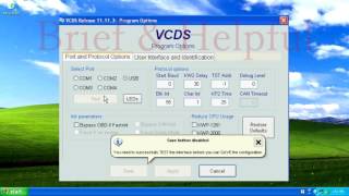 VCDS port settings