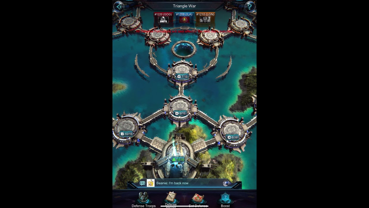 How to set defenses in Triangle War for city C20 and under