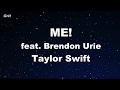 ME! feat. Brendon Urie - Taylor Swift Karaoke 【No Guide Melody】 Instrumental