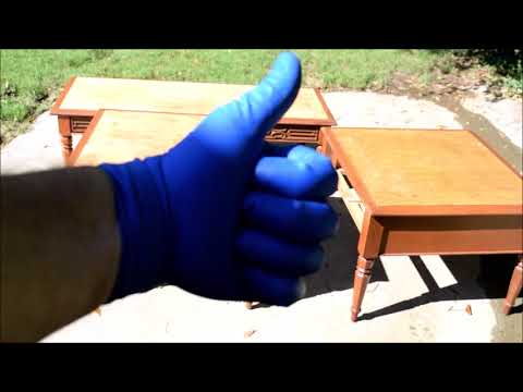 Refinishing the Tops of a MCM Coffee Table Set