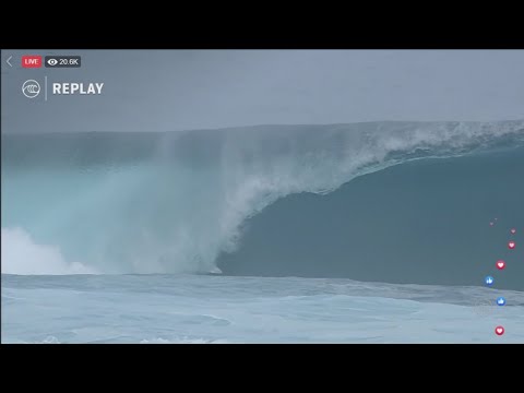 Owen Wright and Gabriel Medina surf Tahiti