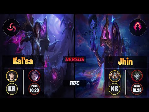 Zenit KAI'SA (ADC) [Hail of Blades] VS JHIN - Challenger KR Patch 10.23