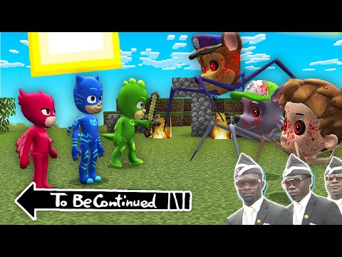 This is real SPIDER PAW PATROL.EXE vs PJ MASKS in Minecraft - Coffin Meme