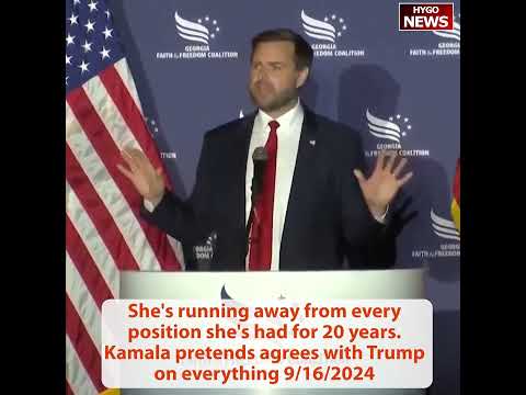 Vance shares Trump telling jokes 'they wouldn't let me finish'; Kamala reverse every single position