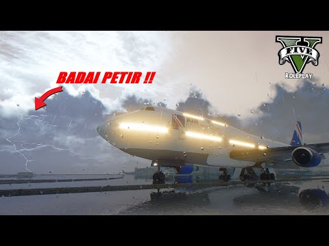 MENJADI SEORANG PILOT DICUACA EKSTREM ! BOEING 747 !! GTA V ROLEPLAY