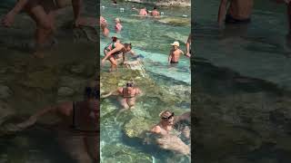 Pamukkale Turkey Cleopatra Pool Fun -Beatiful Day #pamukkale #cleopatra #pool