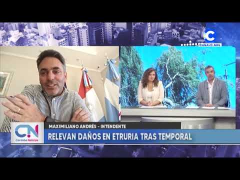 Relevan daños en Etruria tras temporal | Maximiliano Andrés, Intendente