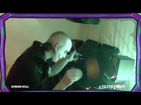 Simon Hill Techno Vinyl Dj Set - 4 to the Floor Live 2 - Halloween Special 31st October 2020