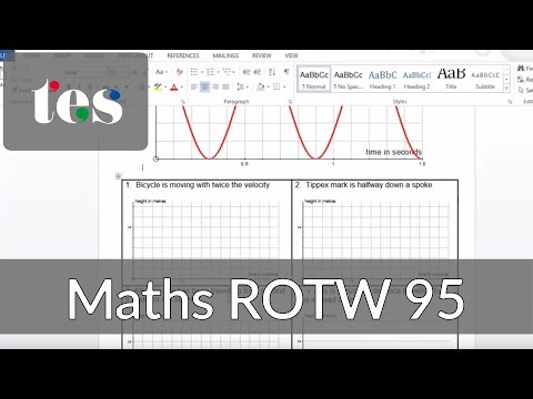 Maths ROTW 95 - Bike Tyre