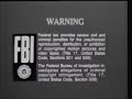 Dark Gray FBI Warnings 1980 1983 1994 2005