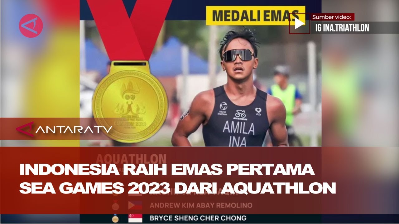 Indonesia raih emas pertama SEA Games 2023 dari Aquathlon