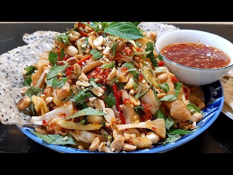 Thêm Món GỎI MÍT  NON CHAY ,cách này giòn dai ,và sốt trộn gỏi ngon /Món Ăn Giản Dị