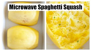 How to microwave spaghetti squash//Cook spaghetti squash in microwave