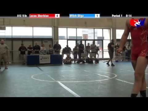 Lucas Sheridan vs. Mitch Sliga at 2013 Junior Nationals - FILA - FS