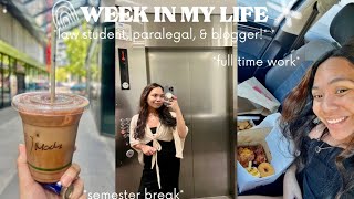 week in my life as a law student, paralegal, & content creator || daily routines