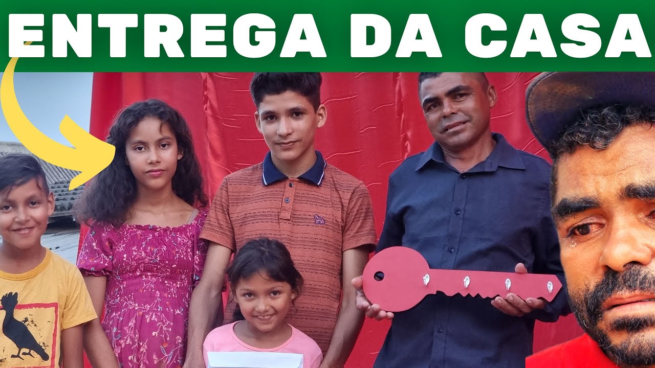 PAI DE 4 FILHOS CHORA AO RECEBER NOVA CASA! ENTREGA OFICIAL/ EMOCIONANTE