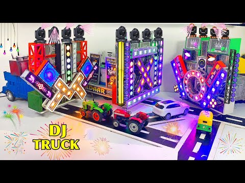 DIY Mini Wedding DJ Road Lights shaadi wala DJ | Creative DJ with Loading Truck Decoration DJ Lights