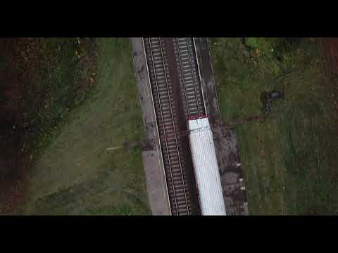 Train chase by drone mavic pro