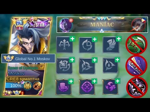 PATCH UPDATE! MOSKOV NEW DAMAGE HACK RECOMMENDED BUILD AND EMBLEM SET 2023!🔥