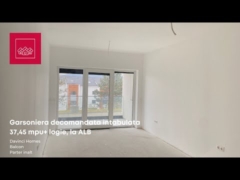 Garsoniera de Vanzare in Sibiu - Decomandata, Intabulata - 37,45 mp + Logie, Predare La Alb