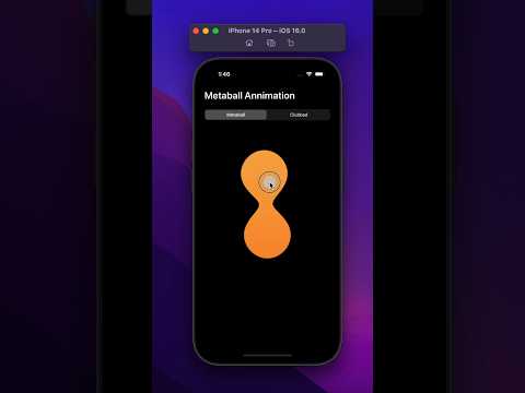 Made a iPhone 14 Dynamic Island inspired Meta ball animation effect using #SwiftUI thumbnail