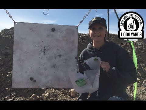 18 yr old Cheyenne + 300 Win Mag vs Milk Jug at 1000 Yards   LRSU Milk Jug Challenge Cheyenne C