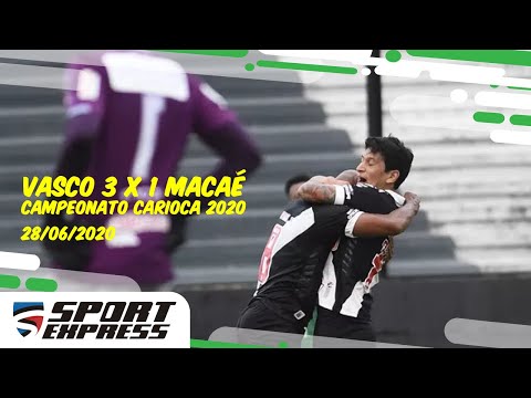 Vasco vence Macaé por 3 a 1, veja os gols. (28/06/2020)