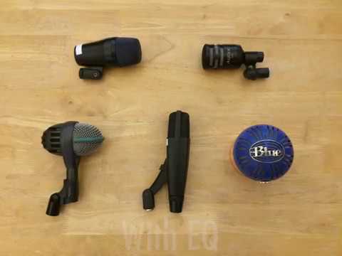 Kick Drum MIcrophone Shoot Out - Sennheiser, Audix, AKG, Blue