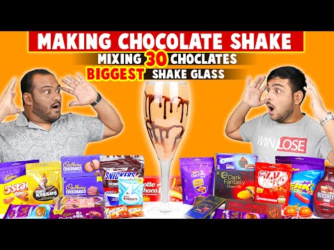 BIG CHOCOLATE SHAKE CHALLENGE | Mixing 30 Chocolates Challenge | Food Challenge | Viwa Food World