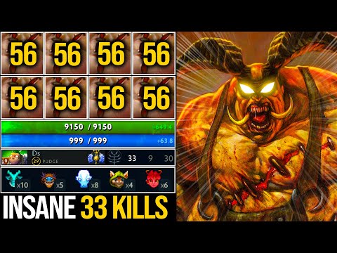 Oh My Meal !!! A New Dendi Pudge Mid - Insane 33Kills Almost 9200HP | Pudge Official