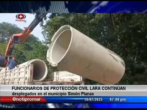 Funcionarios de Protección Civil Lara continúan desplegados en el municipio Simón Planas