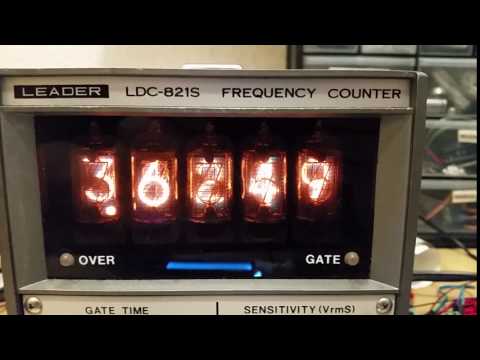 Leader ldc-821s Nixie tube frequency counter