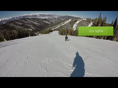 Skiing at 70 mph Down Mountain On Black Diamond-Keystone Colorado