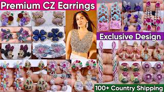 Exclusice High Quality CZ (Cubic Zirconia) Earrings Collection 2026 | Hollywood Celebrity Jewellery